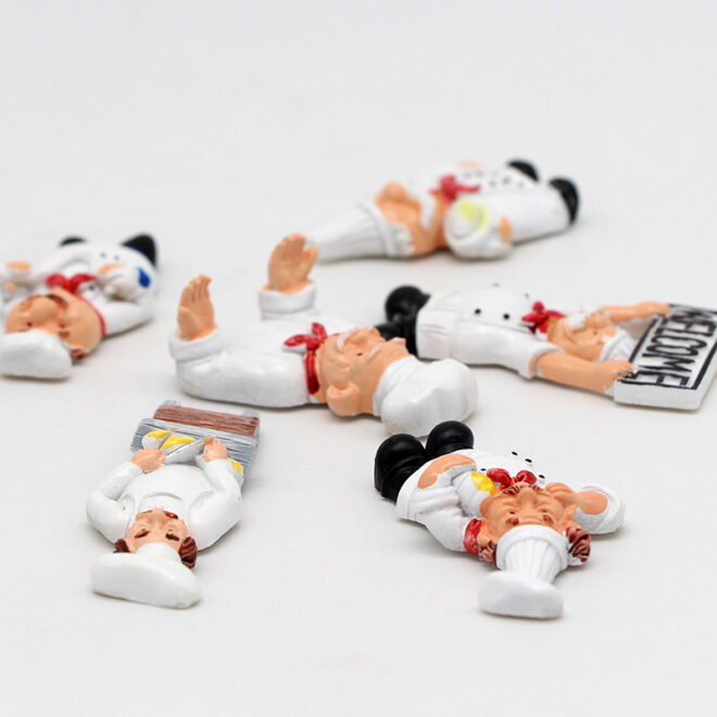 6pcs, 3D Cartoon Chef Refrigerator Magnets - Image 6