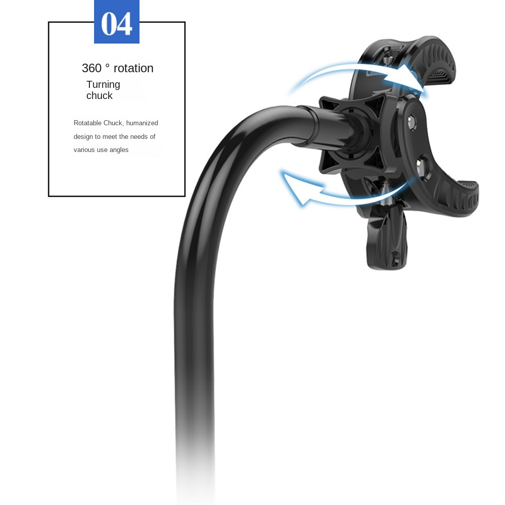 Hair Dryer Holder Hands 360 Degrees Rotatable Hands-Free Hair Dryer Stand Aluminum Alloy Gooseneck Pet Dog Cat Grooming Table Hair Dryer Clip Holder with Clamp Mount - Image 8