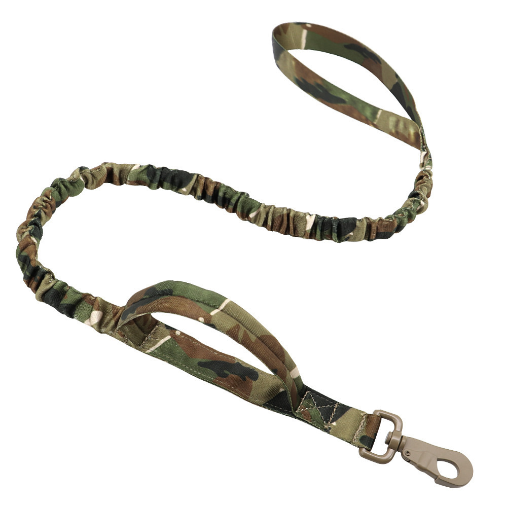k9 leash; Bungee Dog Leash Tactical Dog Leash Nylon Adjustable Tactical Leash for Dogs Quick Release Military Dog Leash with 2 Control Handle; Bungee trap - Image 8