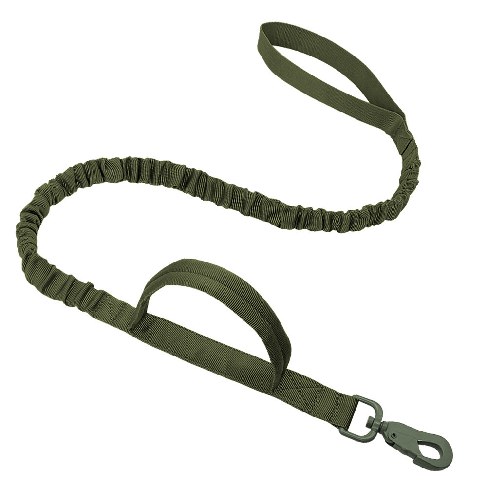 k9 leash; Bungee Dog Leash Tactical Dog Leash Nylon Adjustable Tactical Leash for Dogs Quick Release Military Dog Leash with 2 Control Handle; Bungee trap - Image 2