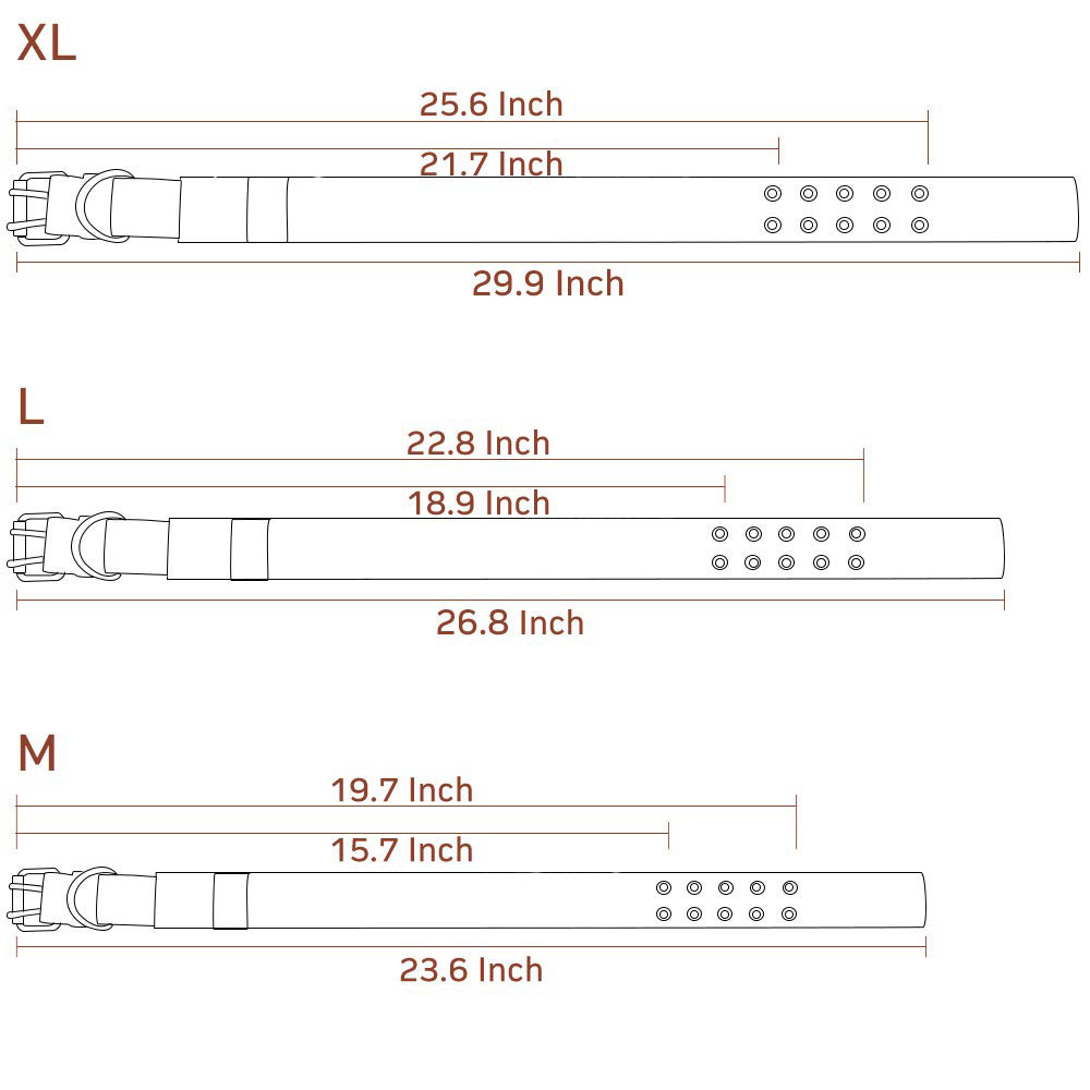 Super strong large dog collar with D-Ring & Buckle Collars Medium sized dog Golden haired horse dog Fierce dog collar - Image 41