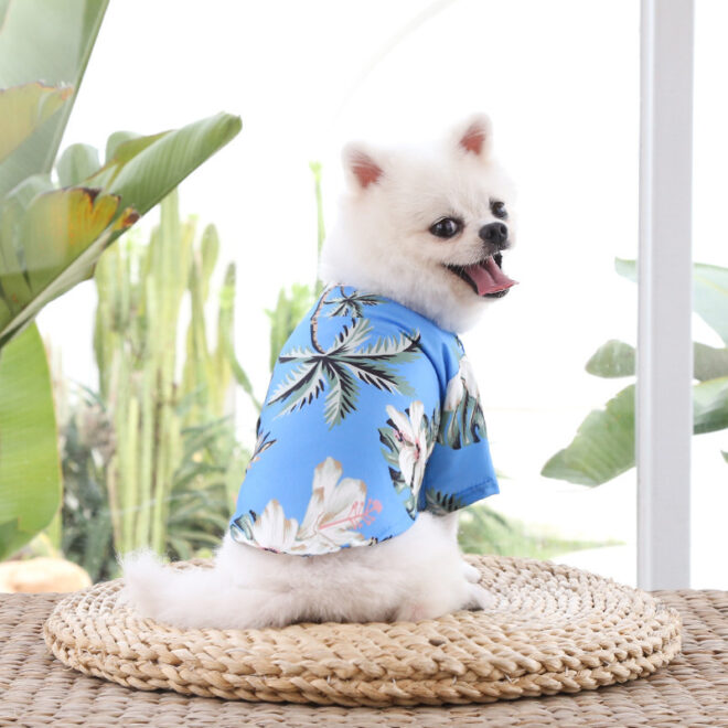 Hawaii Beach clothing for Pet Dog Cat T-Shirts Cute for Small to Medium Dog Cats Cool Summer Vest Camp Shirt Clothes; dog clothes - Image 8