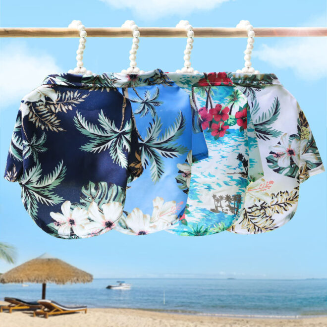 Hawaii Beach clothing for Pet Dog Cat T-Shirts Cute for Small to Medium Dog Cats Cool Summer Vest Camp Shirt Clothes; dog clothes - Image 14