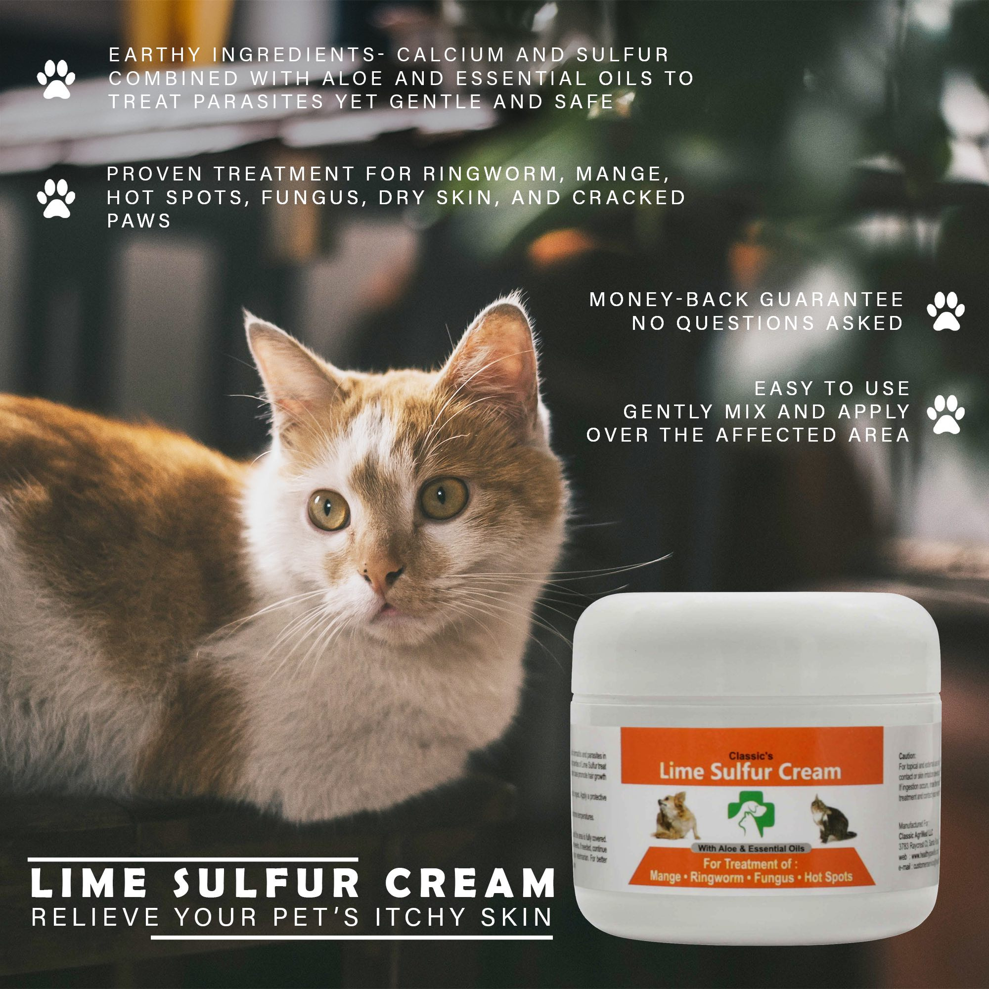 Lime Sulfur Pet Skin Cream - Pet Care and Veterinary Treatment for Itchy and Dry Skin - Safe Solution for Dog; Cat; Puppy; Kitten; Horse… - Image 7
