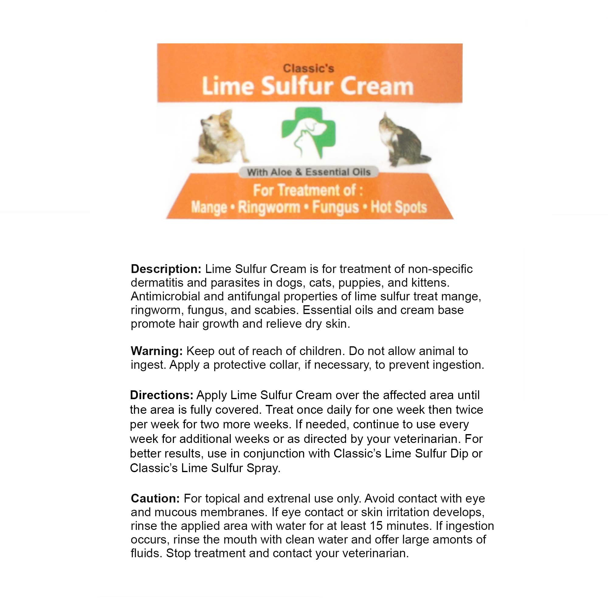 Lime Sulfur Pet Skin Cream - Pet Care and Veterinary Treatment for Itchy and Dry Skin - Safe Solution for Dog; Cat; Puppy; Kitten; Horse… - Image 9