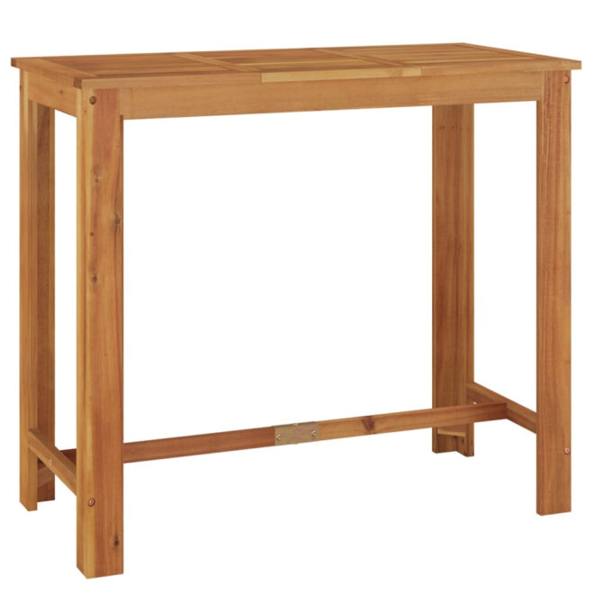 Patio Bar Table 47.2"x23.6"x41.3" Solid Wood Acacia - Image 2