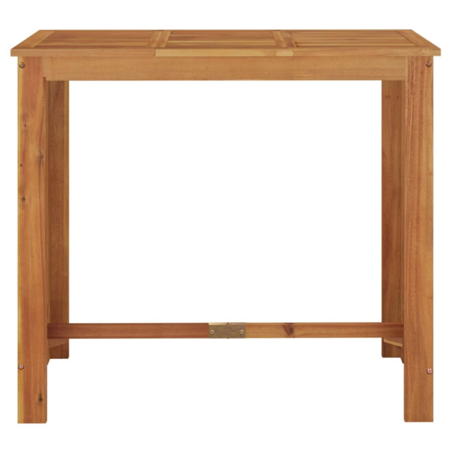 Patio Bar Table 47.2"x23.6"x41.3" Solid Wood Acacia - Image 3