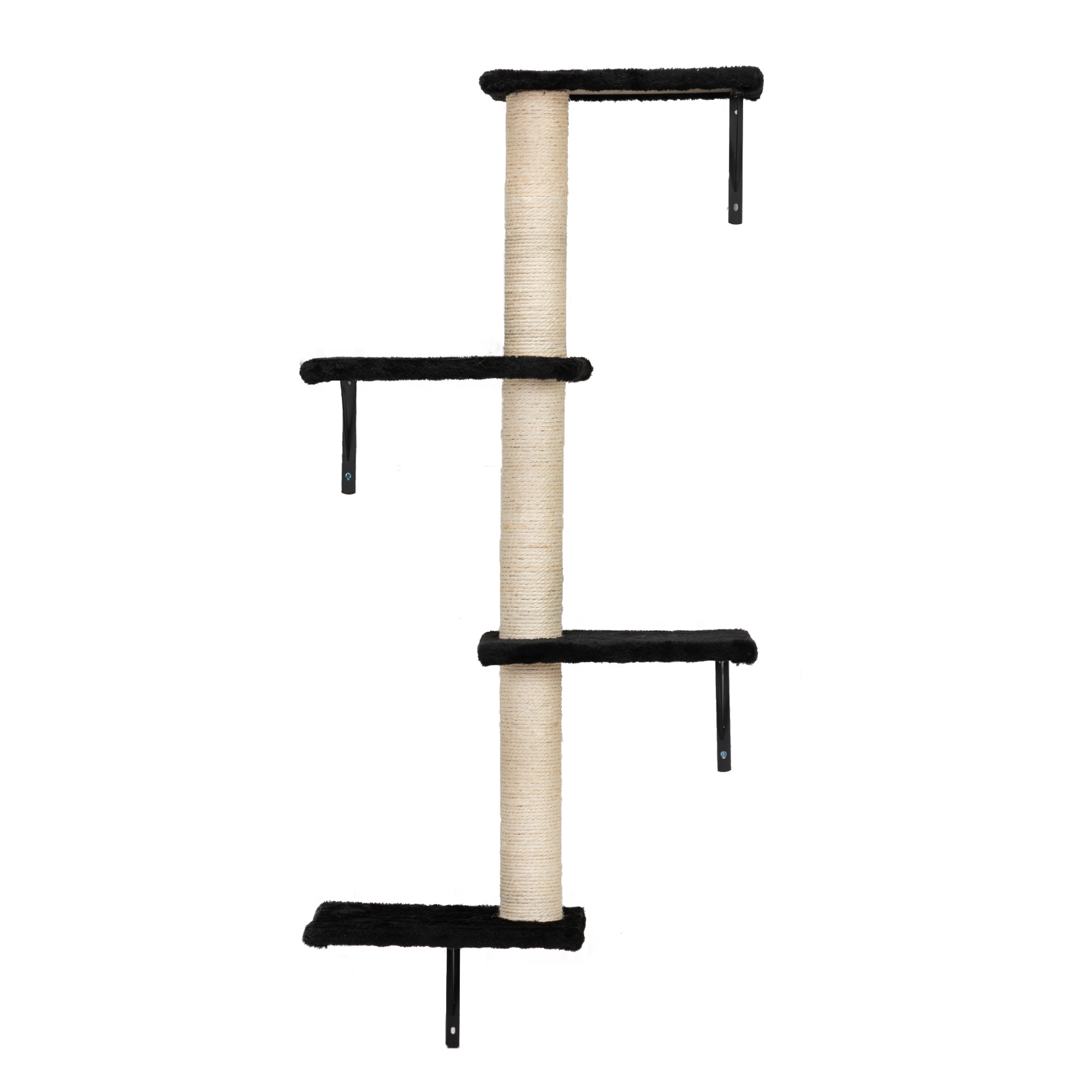 5 Pcs Wall Mounted Cat Climber Set; Floating Cat Shelves and Perches; Cat Activity Tree with Scratching Posts; Modern Cat Furniture - Image 9