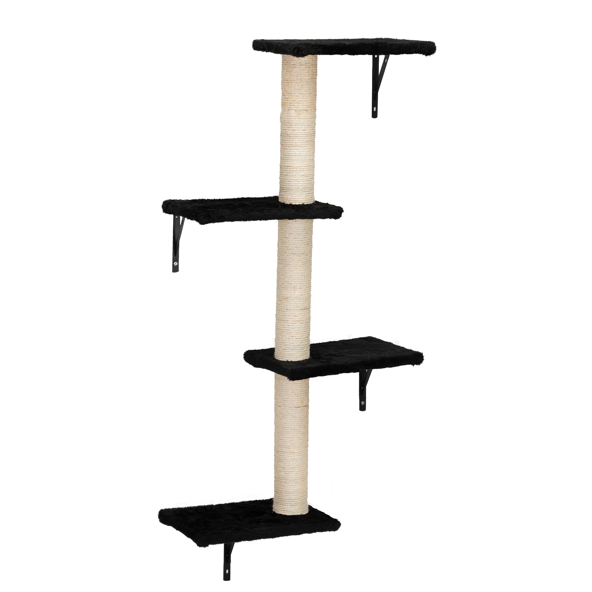 5 Pcs Wall Mounted Cat Climber Set; Floating Cat Shelves and Perches; Cat Activity Tree with Scratching Posts; Modern Cat Furniture - Image 10
