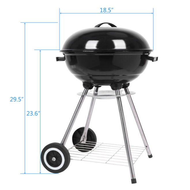 18 Inch Apple Charcoal Stove Enamel (Cover Furnace Body) White Side Wheel Diameter 15cm - Image 14