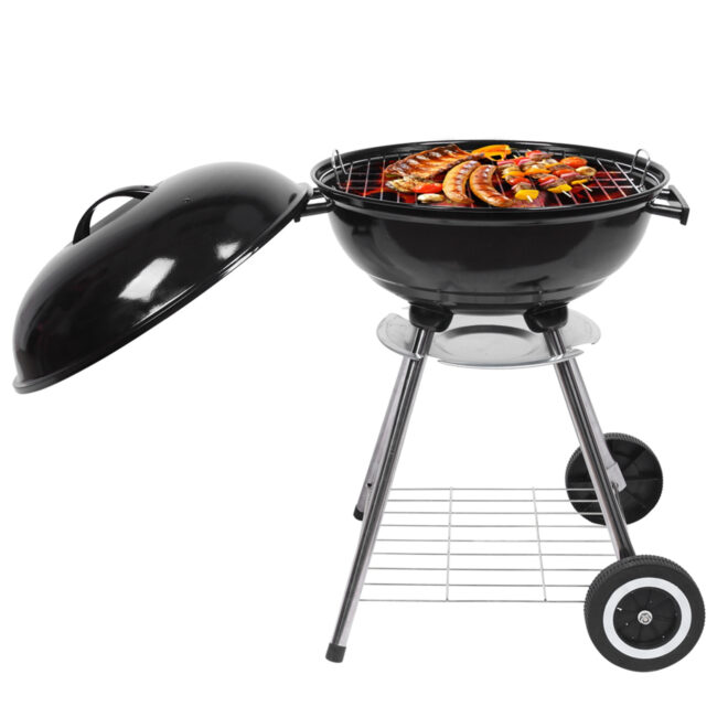 18 Inch Apple Charcoal Stove Enamel (Cover Furnace Body) White Side Wheel Diameter 15cm - Image 3