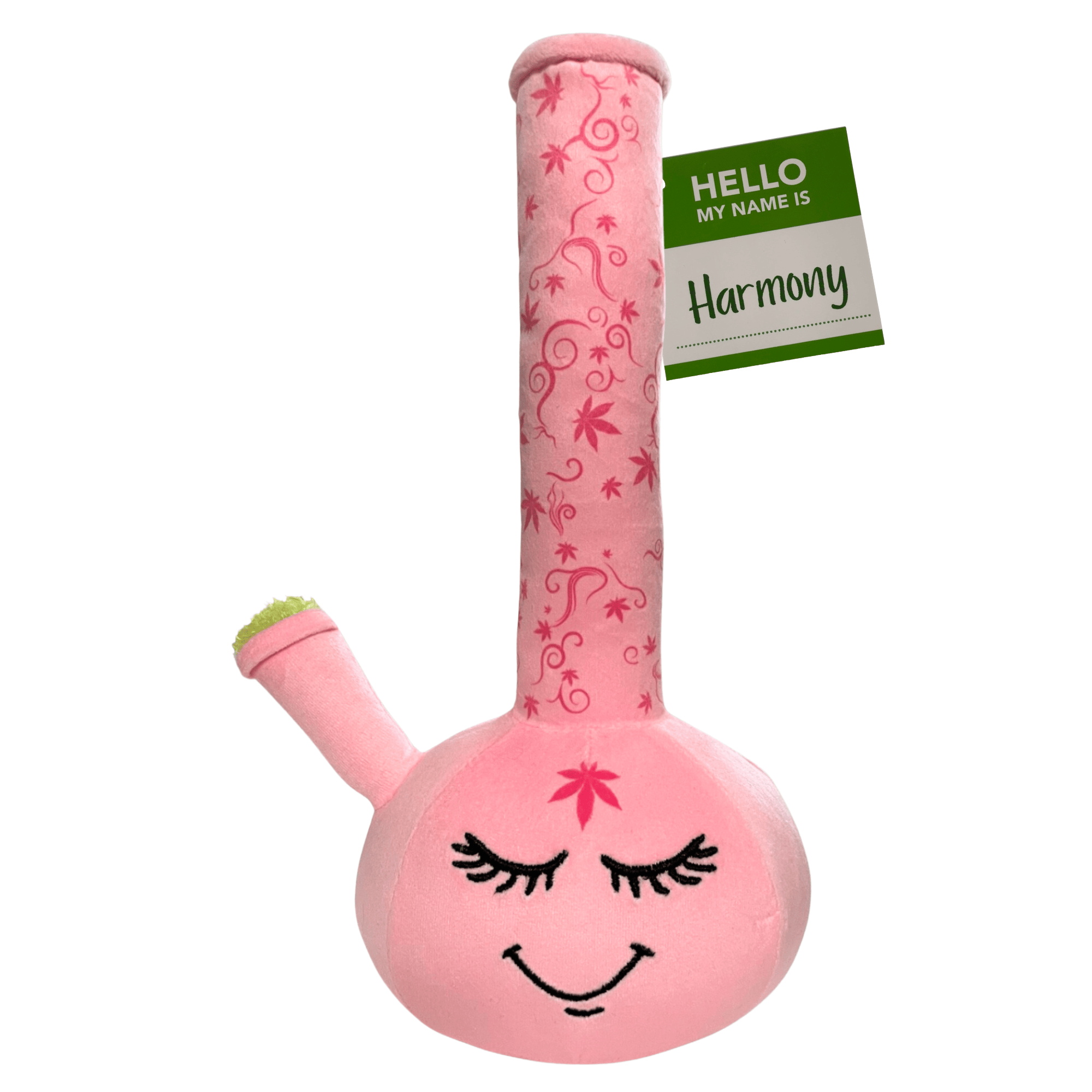 My Name is Harmony Bong, Funny Squeaky Weed Dog Toy, Cute Stuffed Parody Pot Bong, Cool Plush 420 Novelty Gift for Pets, Sized for Puppies & Small, Medium & Large Breeds, Fetch & a Photo Prop - Image 2