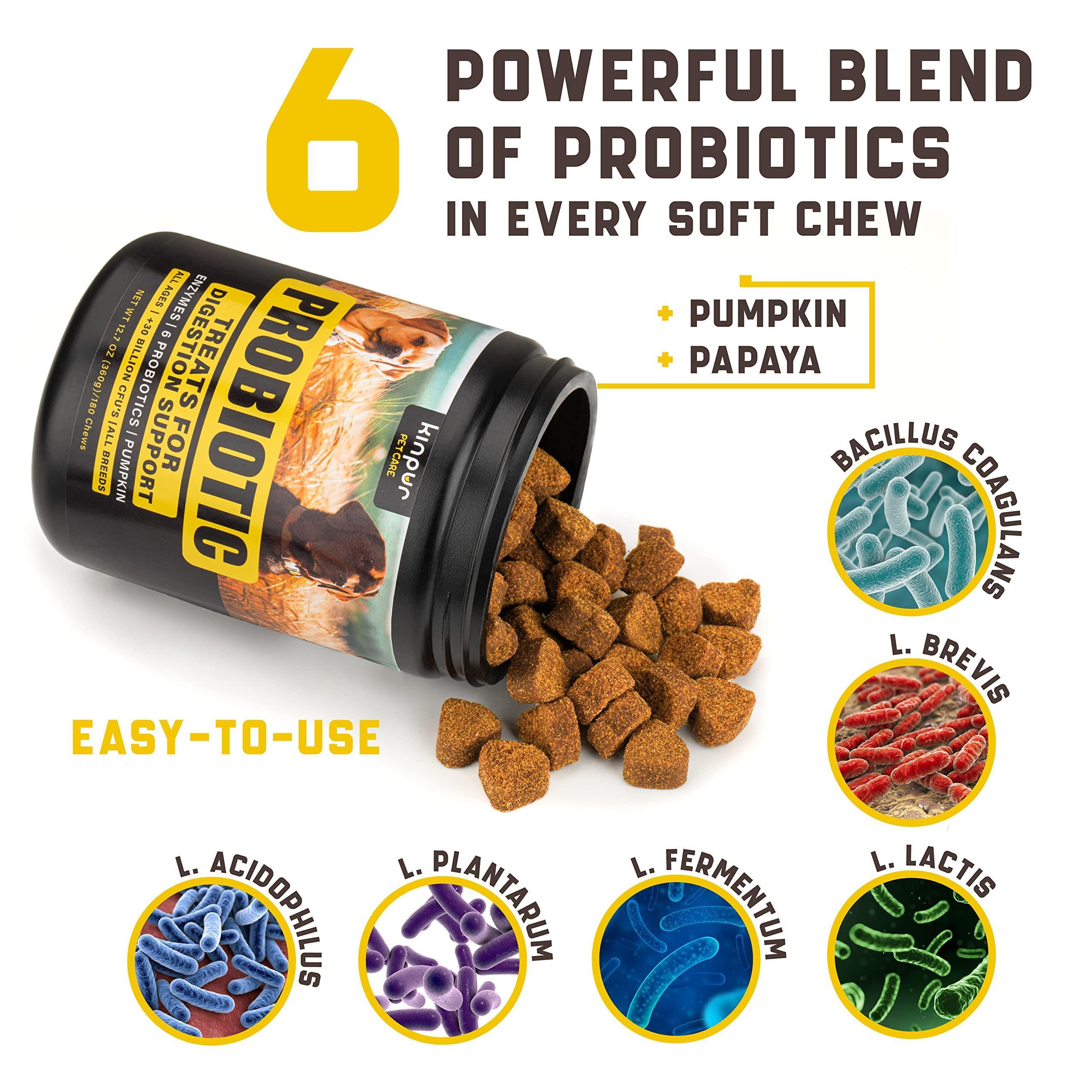 Probiotics for Dogs Support Gut Health Itchy Skin Allergies Yeast Balance Immunity Dog Probiotics and Digestive Enzymes for Small Medium and Large Dogs 180 Probiotic Chews for Dogs Duck Flavor - Image 3