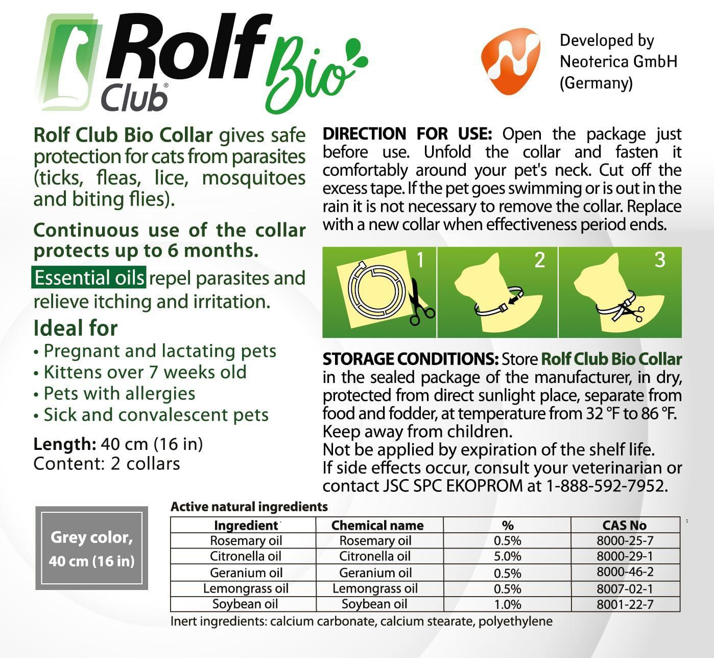 Natural Flea Tick Collar for Cats 12 Months Control of Best Prevention Safe Treatment Anti Fleas and Ticks Essential Oil Repellent 1 Count - Image 2