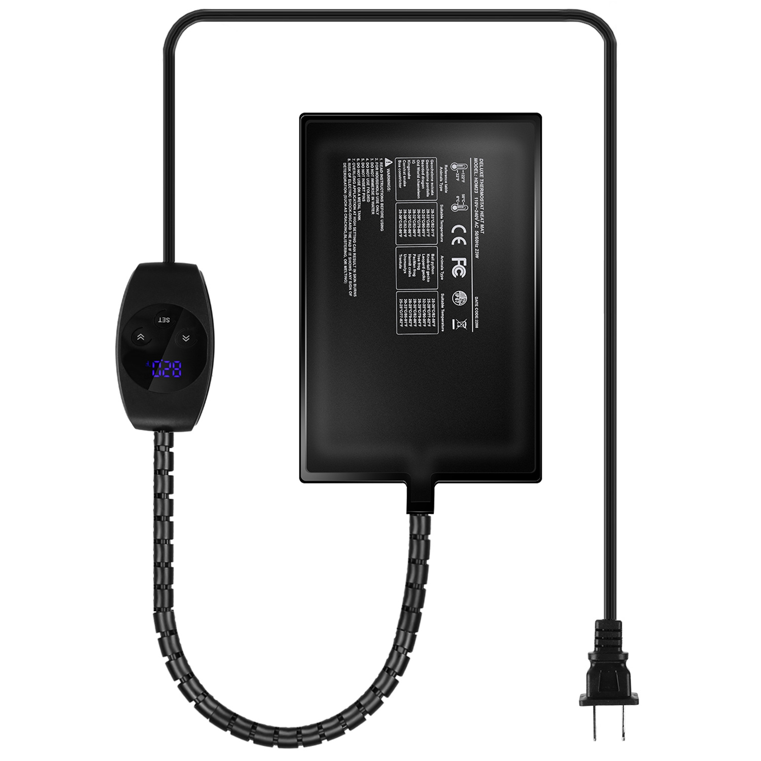 Electric Reptile Heating Pad With Temperature Adjustment IPX7 Waterproof Timer Setting Under Tank Heating Mat for Lizards Turtles Snake Spider Small Animal - Image 13