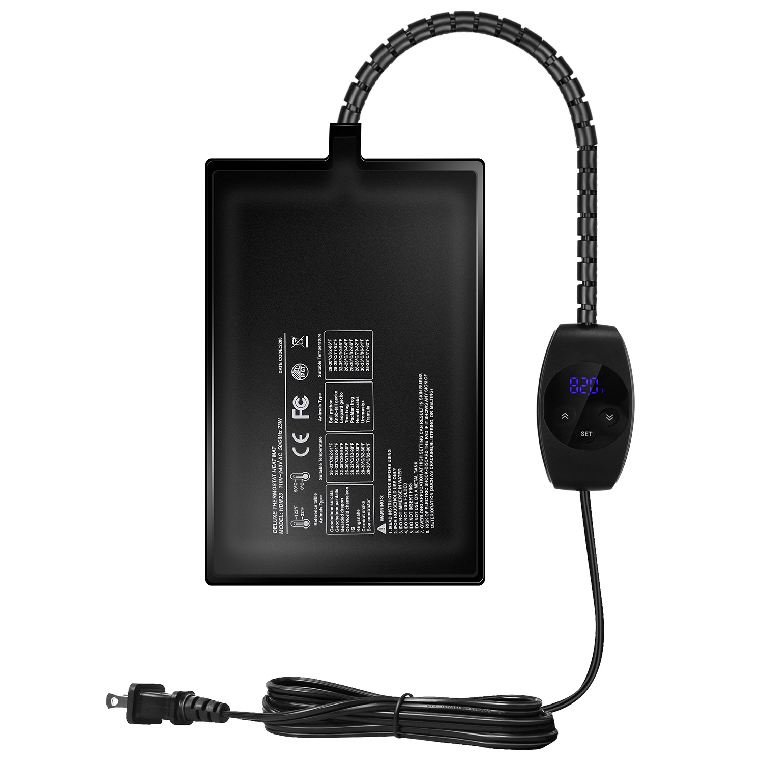 Electric Reptile Heating Pad With Temperature Adjustment IPX7 Waterproof Timer Setting Under Tank Heating Mat for Lizards Turtles Snake Spider Small Animal - Image 14