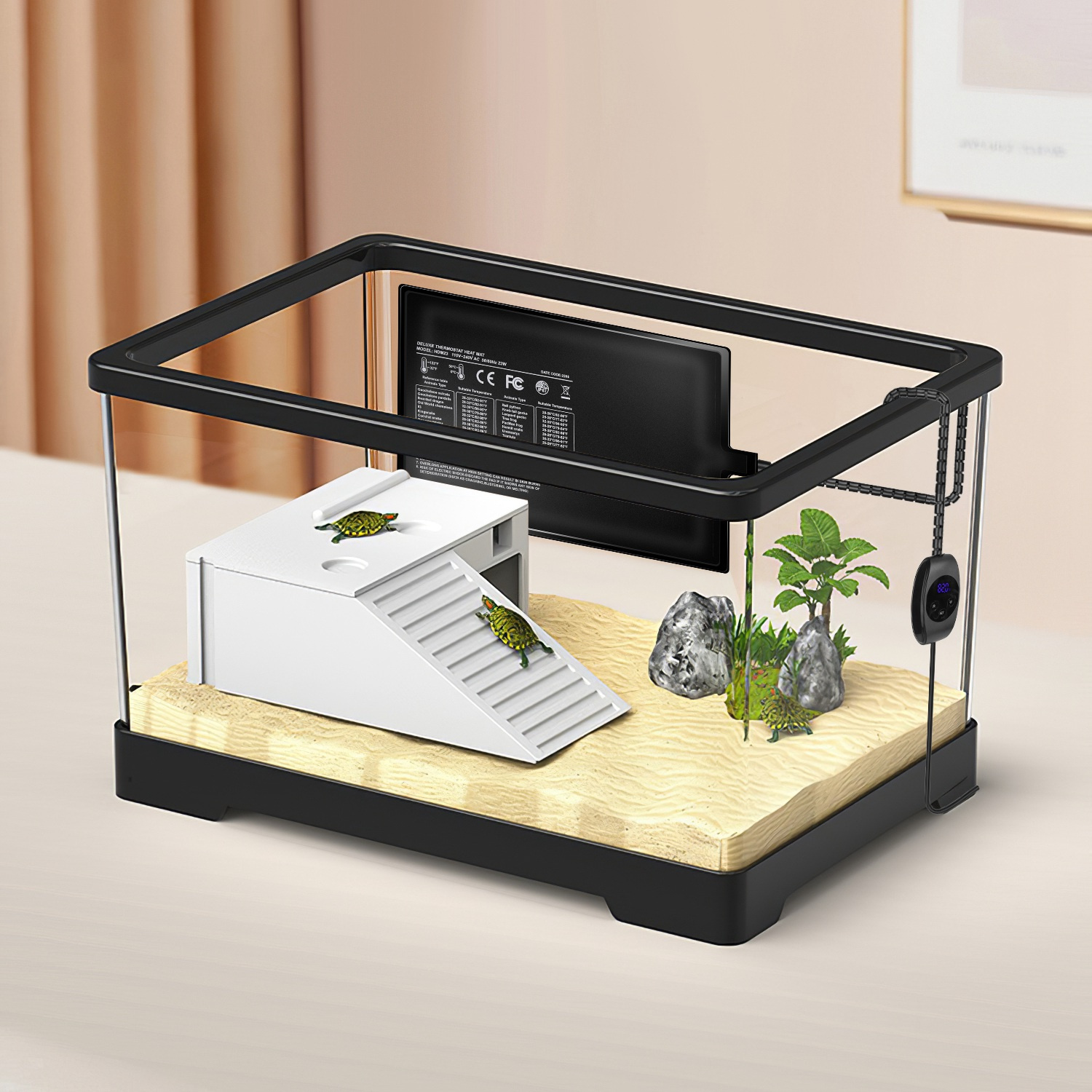 Electric Reptile Heating Pad With Temperature Adjustment IPX7 Waterproof Timer Setting Under Tank Heating Mat for Lizards Turtles Snake Spider Small Animal - Image 9