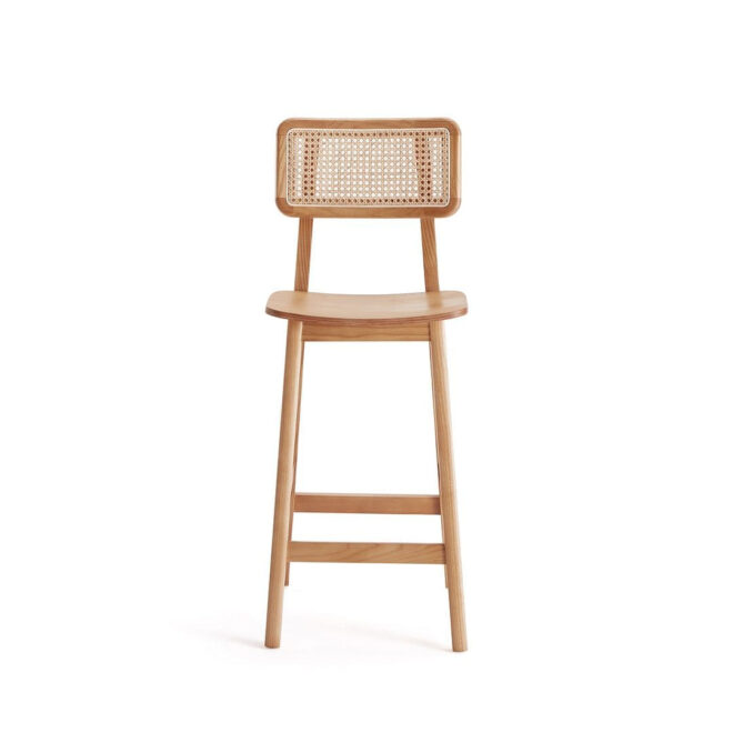 Manhattan Comfort Versailles Counter Stool in Nature Cane - Image 4