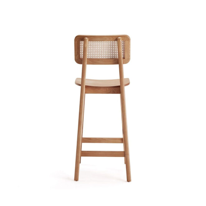 Manhattan Comfort Versailles Counter Stool in Nature Cane - Image 7
