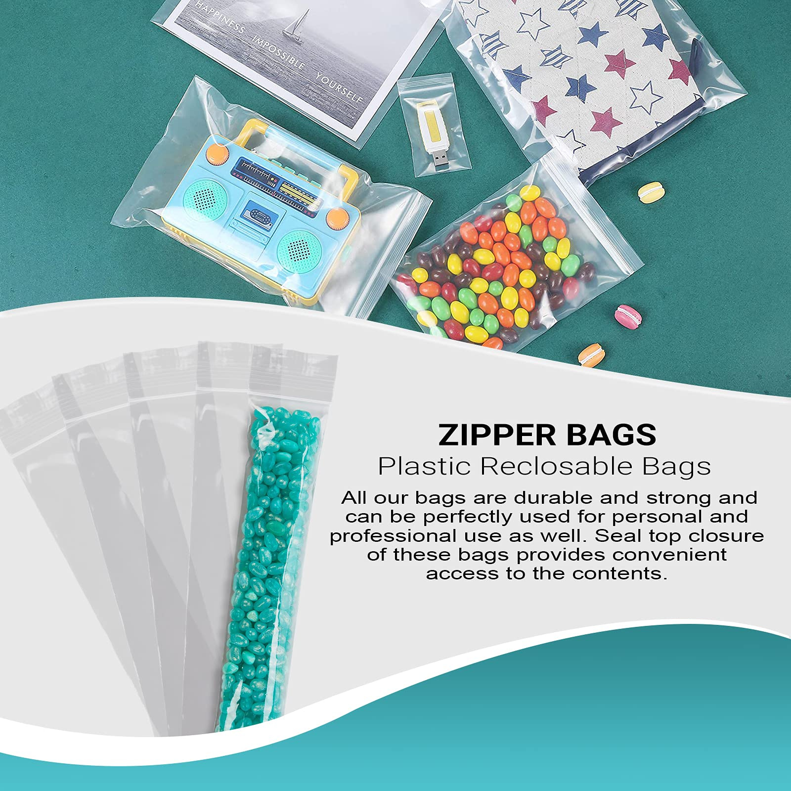 Clear Plastic Reclosable Zipper Bags, 3 x 14 Inches. Pack of 1000 Reclosable Plastic Bags with Zipper Closure. 2 Mil Plastic Jewelry Bags. Waterproof Reclosable Zip Bags for Industrial Use - Image 6
