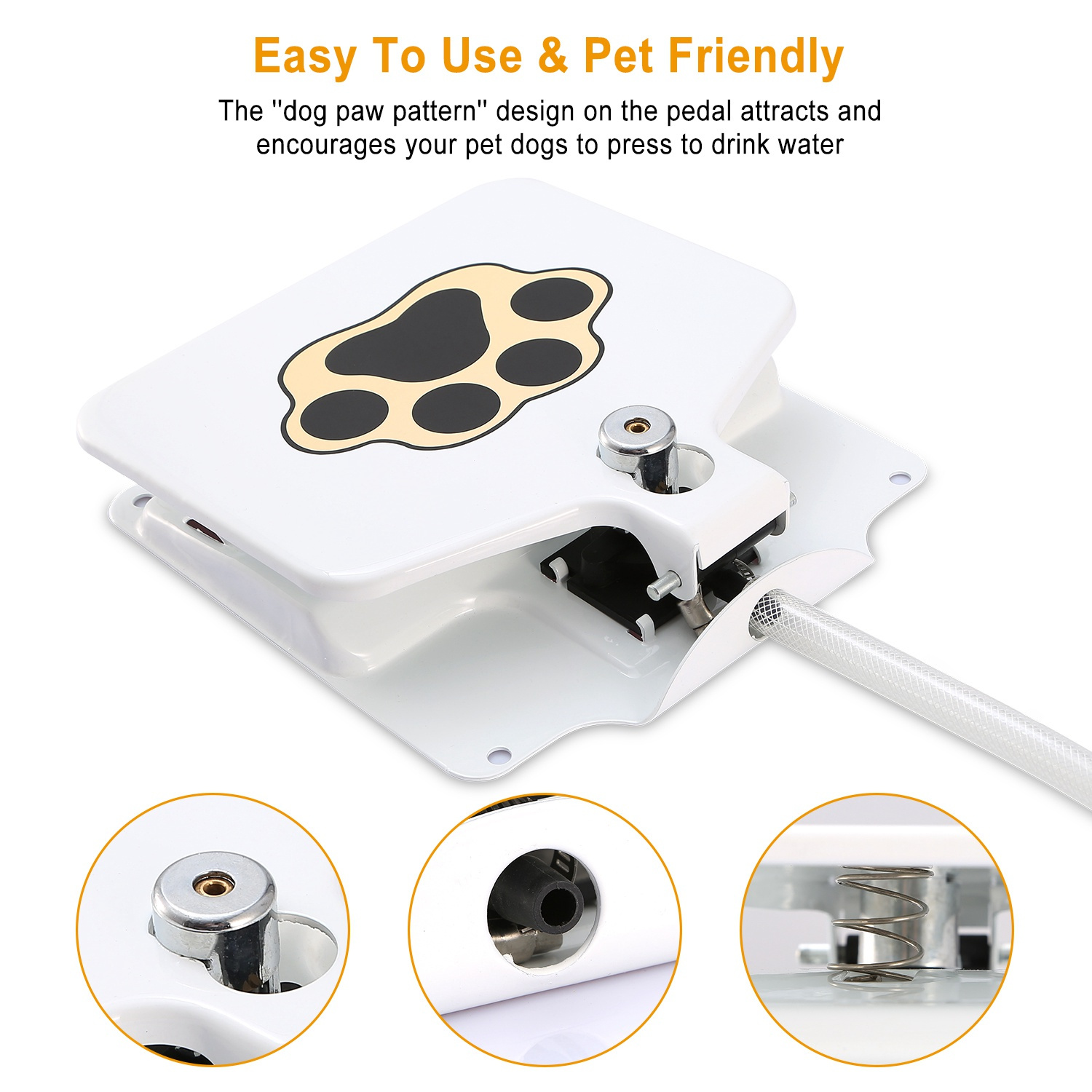 Dog Water Fountain Outdoor Dog Pet Water Dispenser Step-on Activated Sprinkler - Image 5