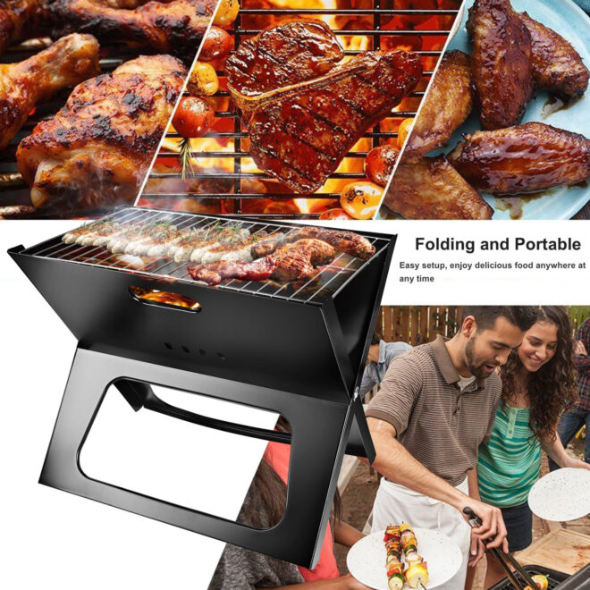 Portable BBQ Barbecue Grill Foldable Charcoal Grill Camping Garden Outdoor Travel - Image 4