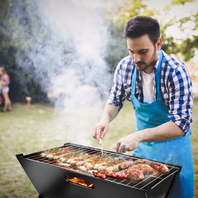 Portable BBQ Barbecue Grill Foldable Charcoal Grill Camping Garden Outdoor Travel - Image 5