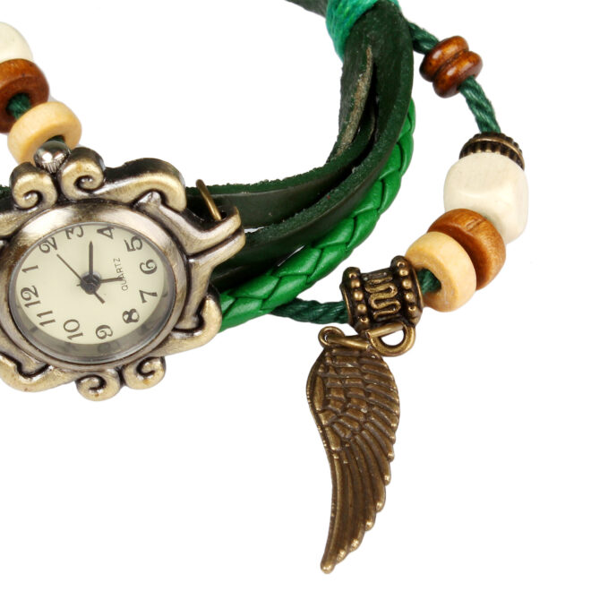 Beautiful Bohemian Style Retro Handmade Leather Angel Wing Women's Watches - Image 6