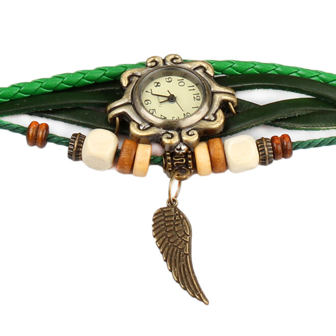 Beautiful Bohemian Style Retro Handmade Leather Angel Wing Women's Watches - Image 7