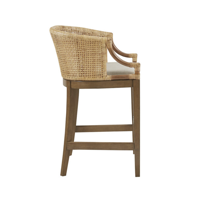 Handcrafted Rattan Counter Stool 25" H - Image 5