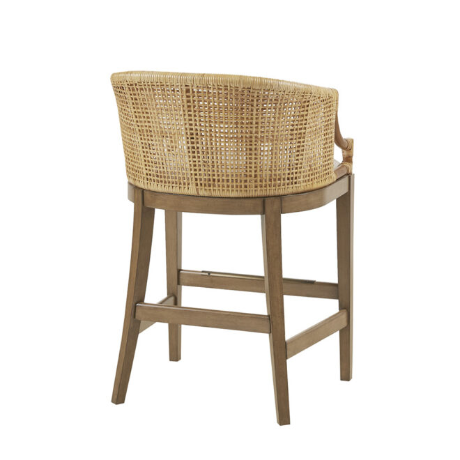 Handcrafted Rattan Counter Stool 25" H - Image 6
