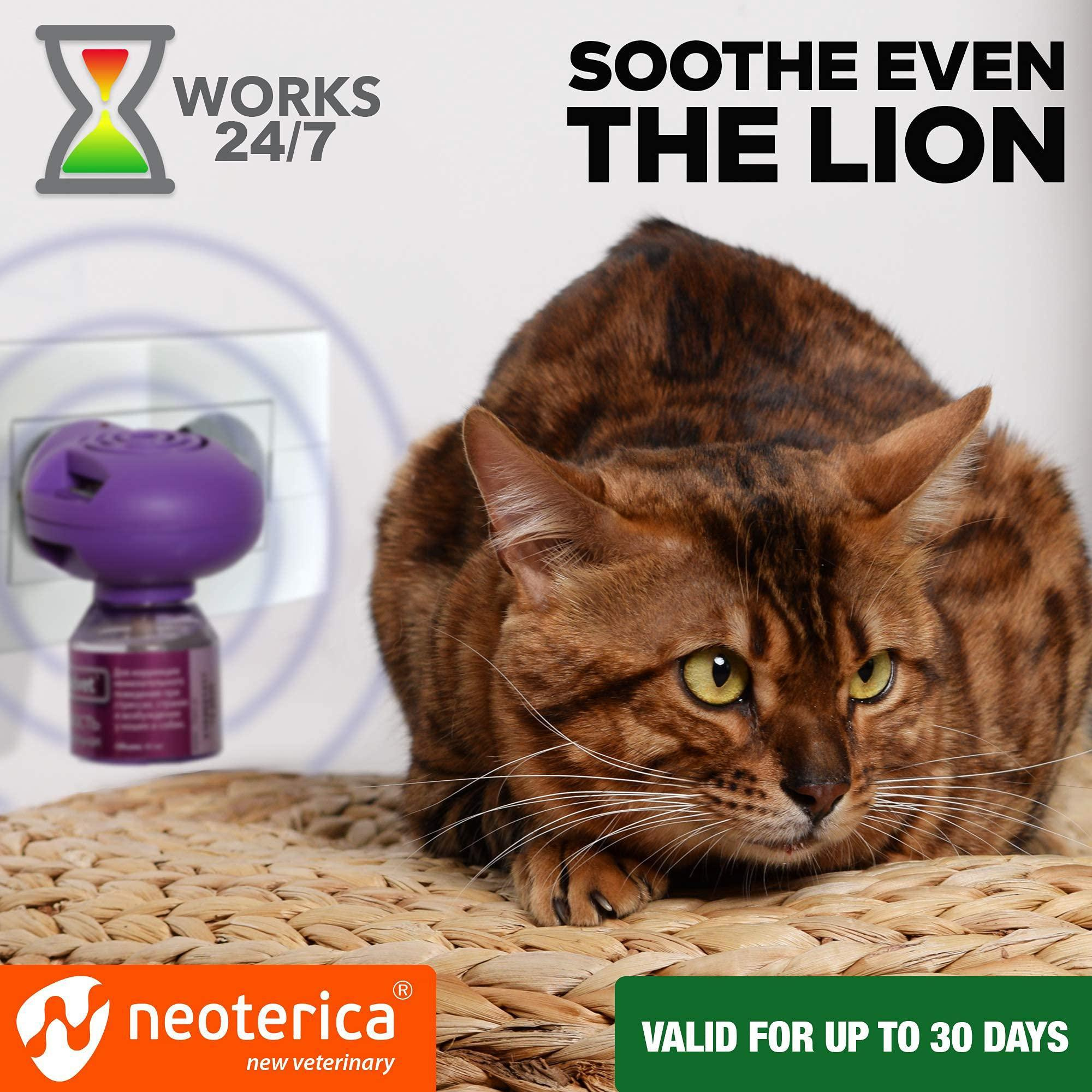 Calming Cat Diffuser Refill 6 Pcs Anti Anxiety Pet Products Feline Calm Pheromones Cats Comfort Stress Relief Help with Pee New Zone Aggression Fighting with Dogs Behavior Control - Image 4