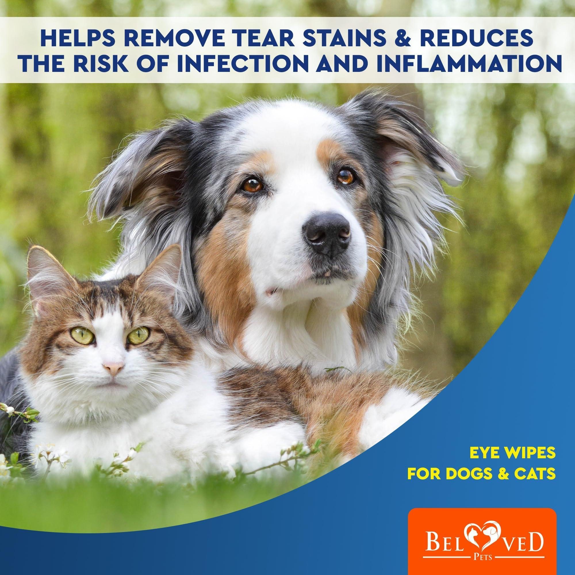 Cat Dog Eye Wash Wipes Tear Stain Remover Cleaner Eye Infection Treatment Helps Prevent Pink Eye Relief Allergies Symptoms Runny Dry Eyes Safe for Small Animals - Image 6