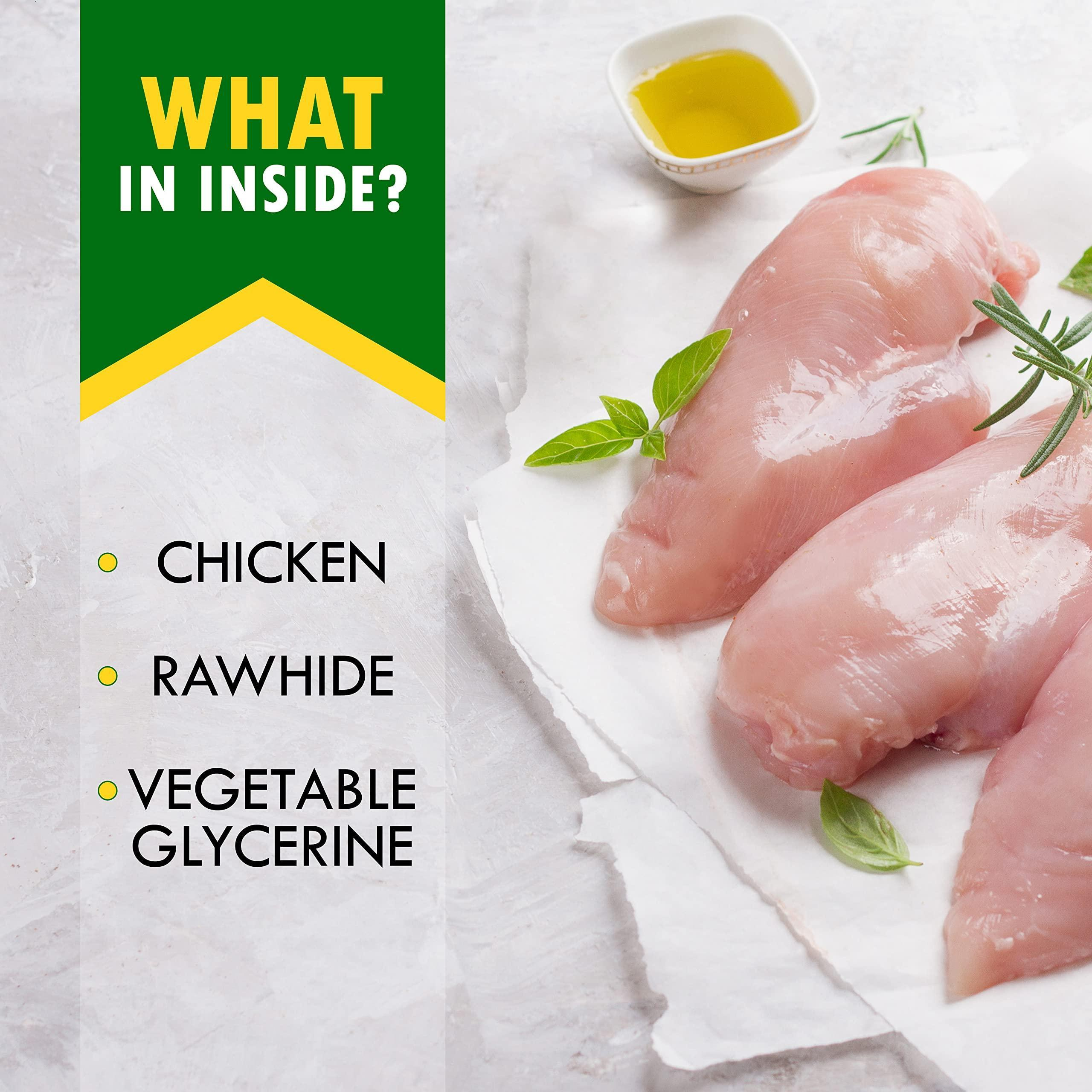 Dog Rawhide Sticks Wrapped with Chicken and Pet Natural Chew Treats Grain Free Organic Meat Human Grade Dried Snacks in Bulk Bones - Image 3