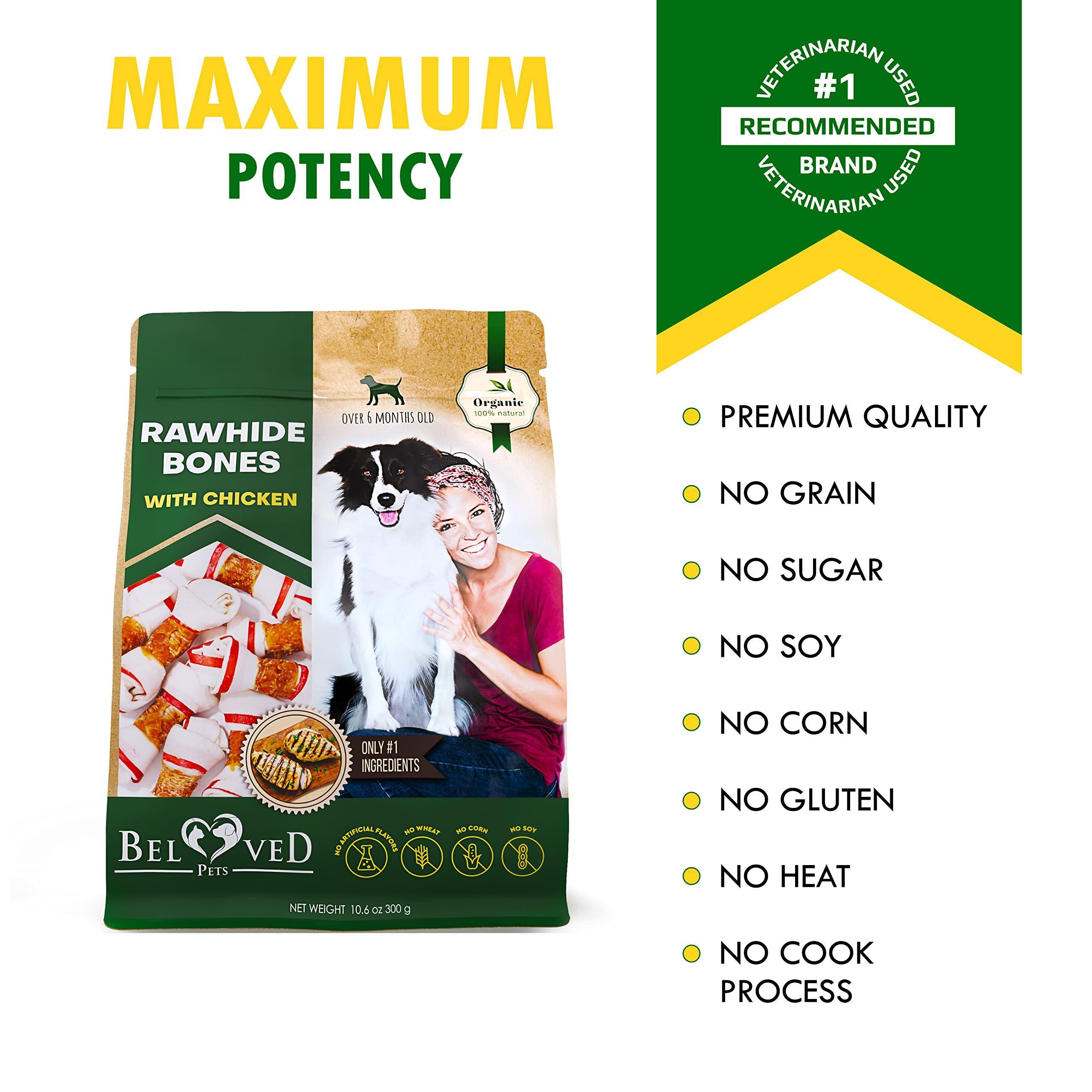 Dog Rawhide Sticks Wrapped with Chicken and Pet Natural Chew Treats Grain Free Organic Meat Human Grade Dried Snacks in Bulk Bones - Image 6