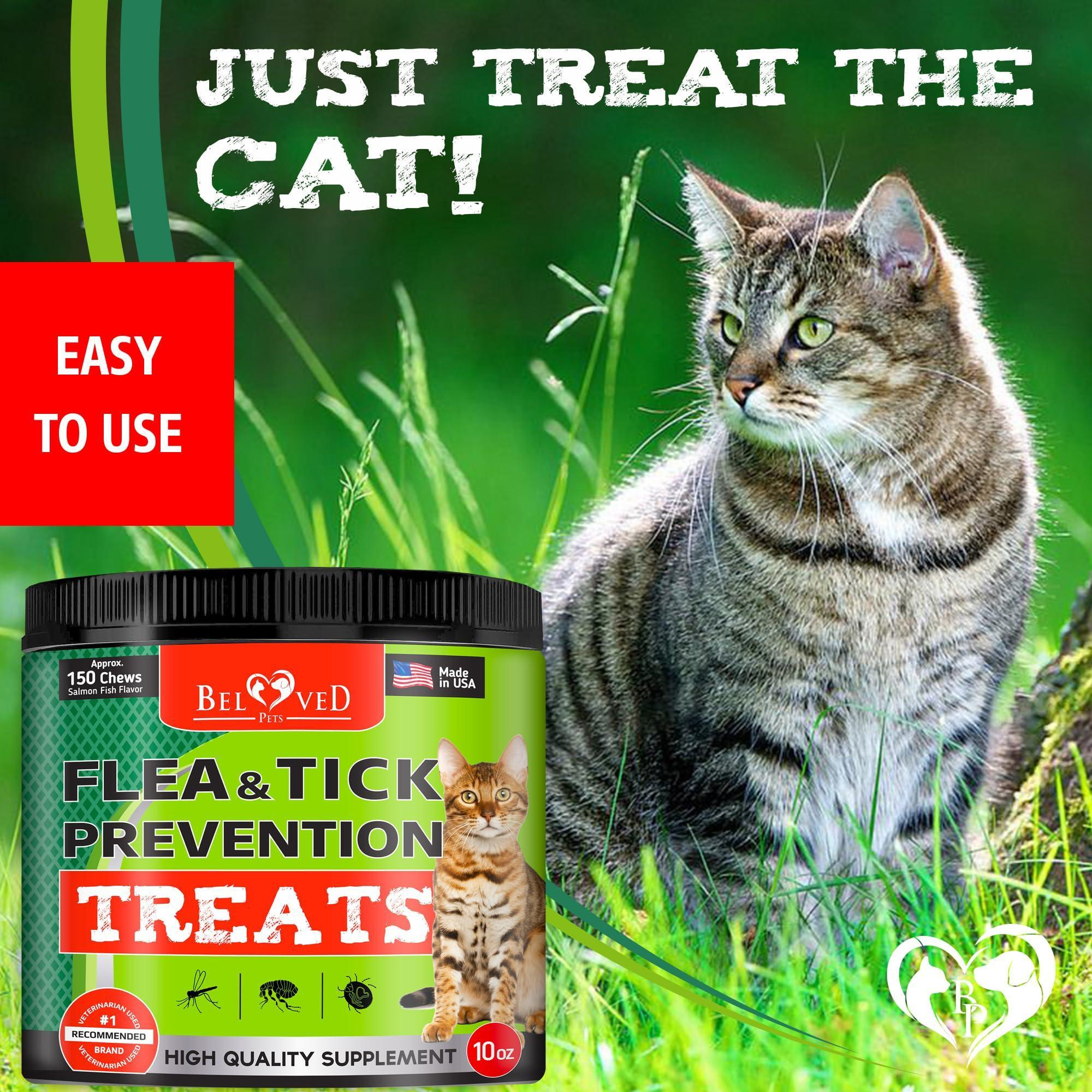 Flea and Tick Prevention Chewable Pills for Cats Revolution Oral Flea Treatment for Pets Pest Control & Natural Defense Chewables Small Tablets Salmon Fish Taste - Image 7