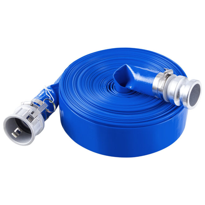 VEVOR Backwash Hose 2 in x 100 ft Blue High Quality Hose Complete Fittings - Image 9