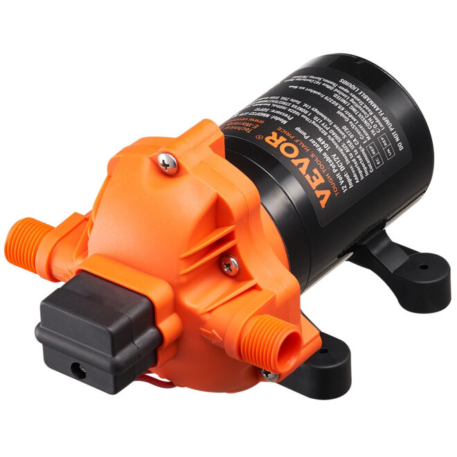 VEVOR 12V Diaphragm Pump 3.5GPM 13.25L/min 3-Chamber Water Pump Pressure Switch - Image 10