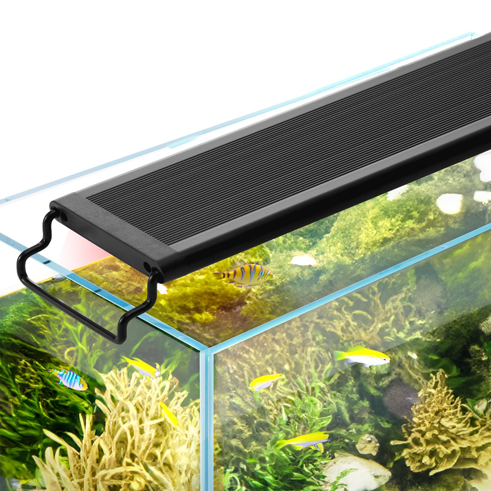 VEVOR Aquarium Light, 48W Full Spectrum Fish Tank Light with 24/7 Natural Mode, Adjustable Timer & 5-Level Brightness, with Aluminum Alloy Shell Extendable Brackets for 48"-54" Freshwater Planted Tank