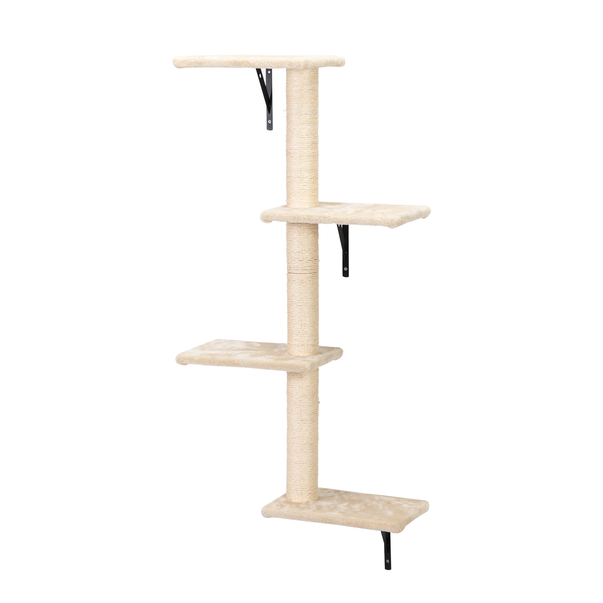 5 Pcs Wall Mounted Cat Climber Set; Floating Cat Shelves and Perches; Cat Activity Tree with Scratching Posts; Modern Cat Furniture - Image 20