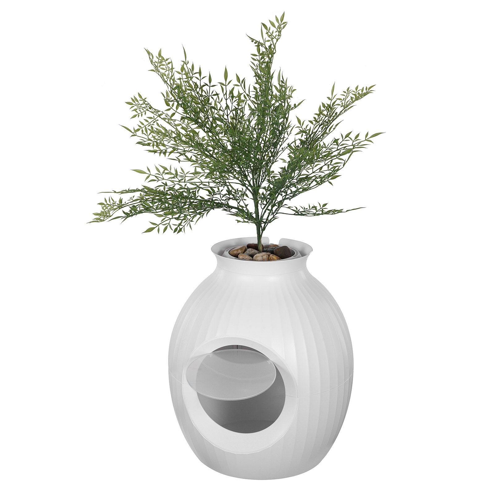 VEVOR Odor-Free Plant Cat Litter Box Hidden Cat Litter Box with Artificial Plant - Image 11