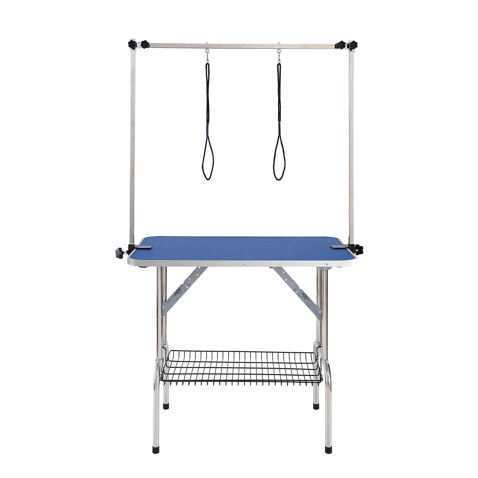 VEVOR Pet Grooming Table Two Arms with Clamp, 36''x24'' Dog Grooming Station, Foldable Pets Grooming Stand for Medium and Small Dogs, Free No Sit Haunch Holder with Grooming Loop, Bearing 330lbs