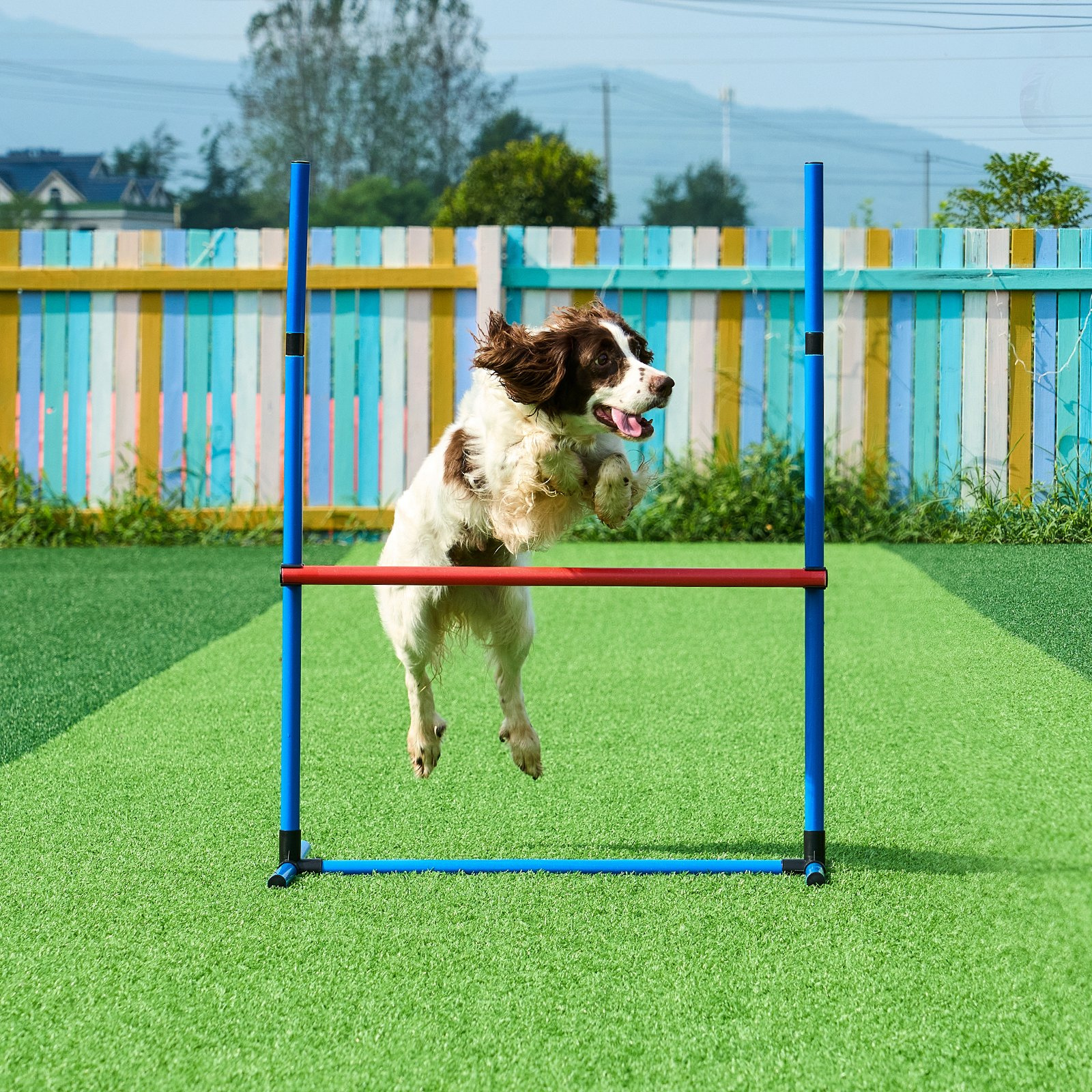 VEVOR Dog Agility Training Equipment 5 PCS Set with Hurdles Tunnel Jump Ring - Image 8