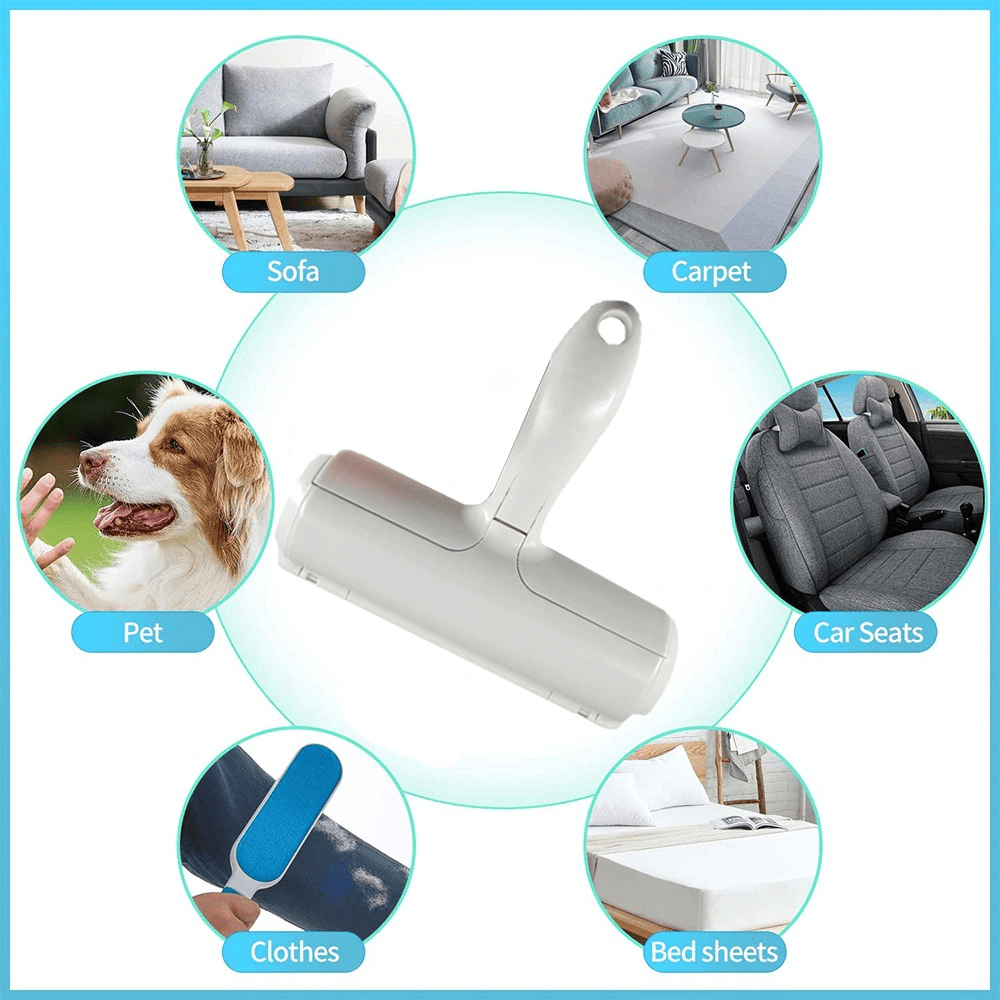 Pet Hair Roller Remover Lint Brush 2-Way Dog Cat Comb Tool Convenient Cleaning Dog Cat Fur Brush Base Home Furniture Sofa Clothe XH - Image 6